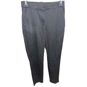 🩷 H&M Women’s Flat Front Elastic Belted Dress Pants SIZE 2 GRAY